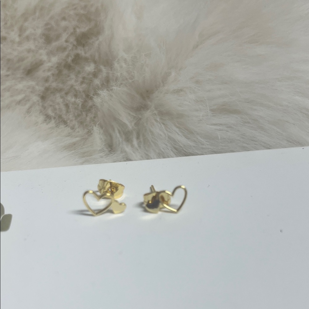 Gorjana Gold Open Heart Stud Earrings - Women Jewelry